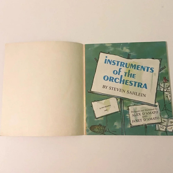 Vintage 1968 Instruments of the Orchestra 7  Inch Record and Book Columbia - Picture 4 of 16